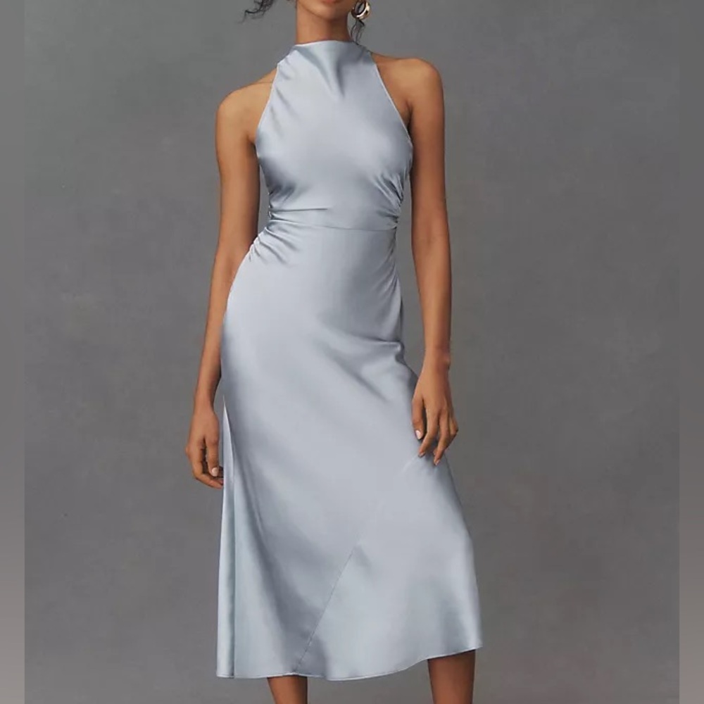 REFORMATION CASETTE SLEEVELESS SILK MINI DRESS